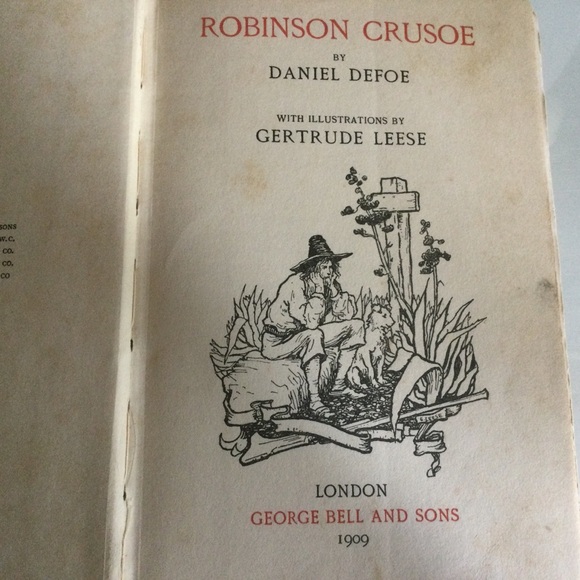 Antique 1909 Copy of Robinson Crusoe - Picture 6 of 7